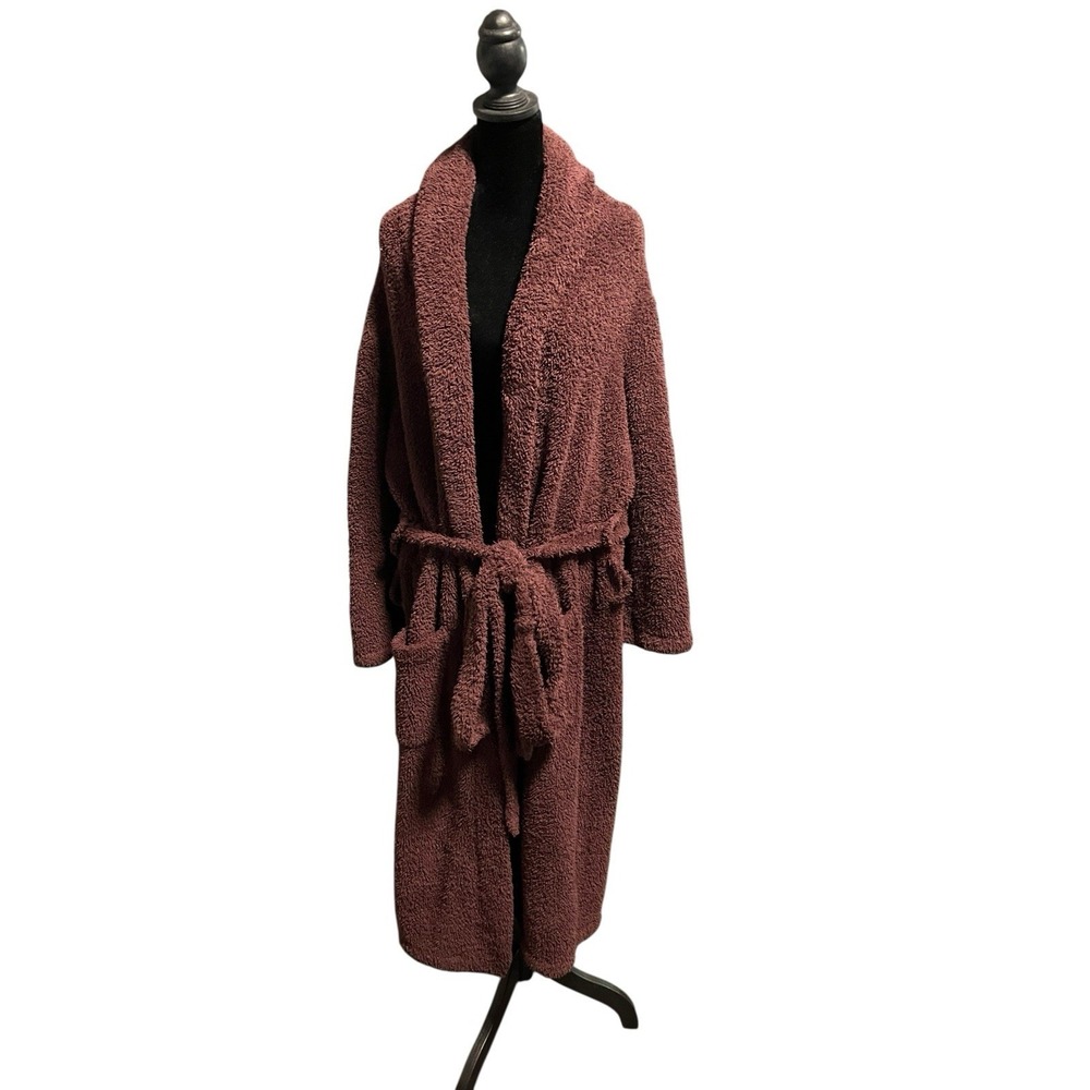 Barefoot Dreams Women's CozyChic Robe Small Burgundy Umber Color; Sold Out $138
